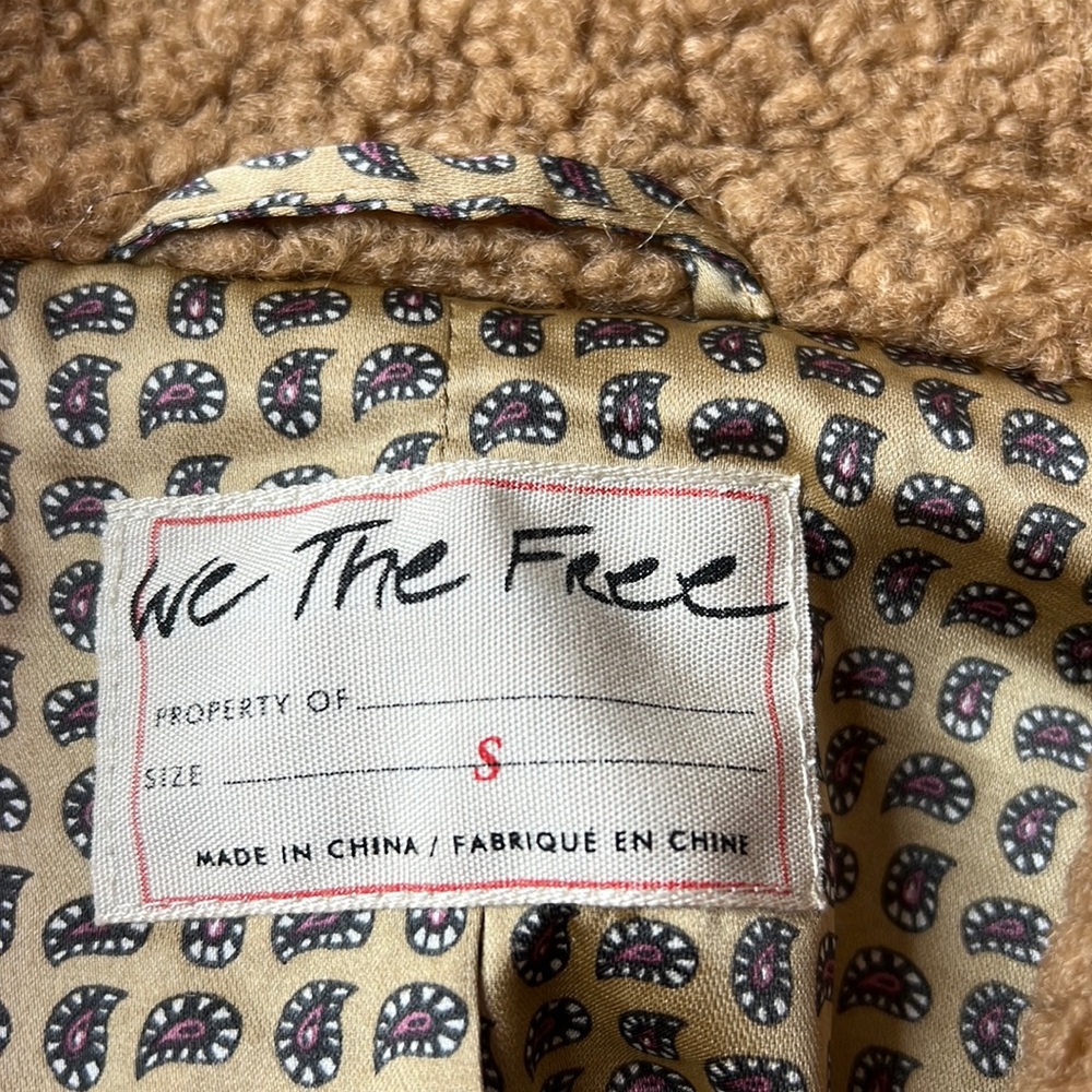 👋🎯NWOT FP We The Free Izzy Wrap Teddy Jacket Size Small - Picture 13 of 15